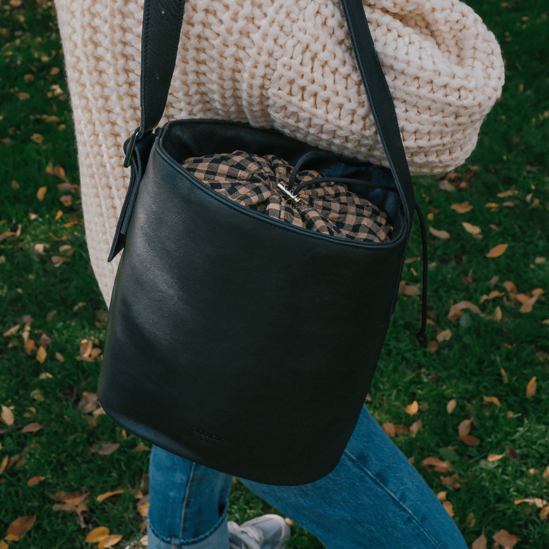 Bucket Bag - Nappa Black - ann kurz