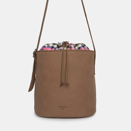 Bucket Bag - Nubuck Taupe - ann kurz