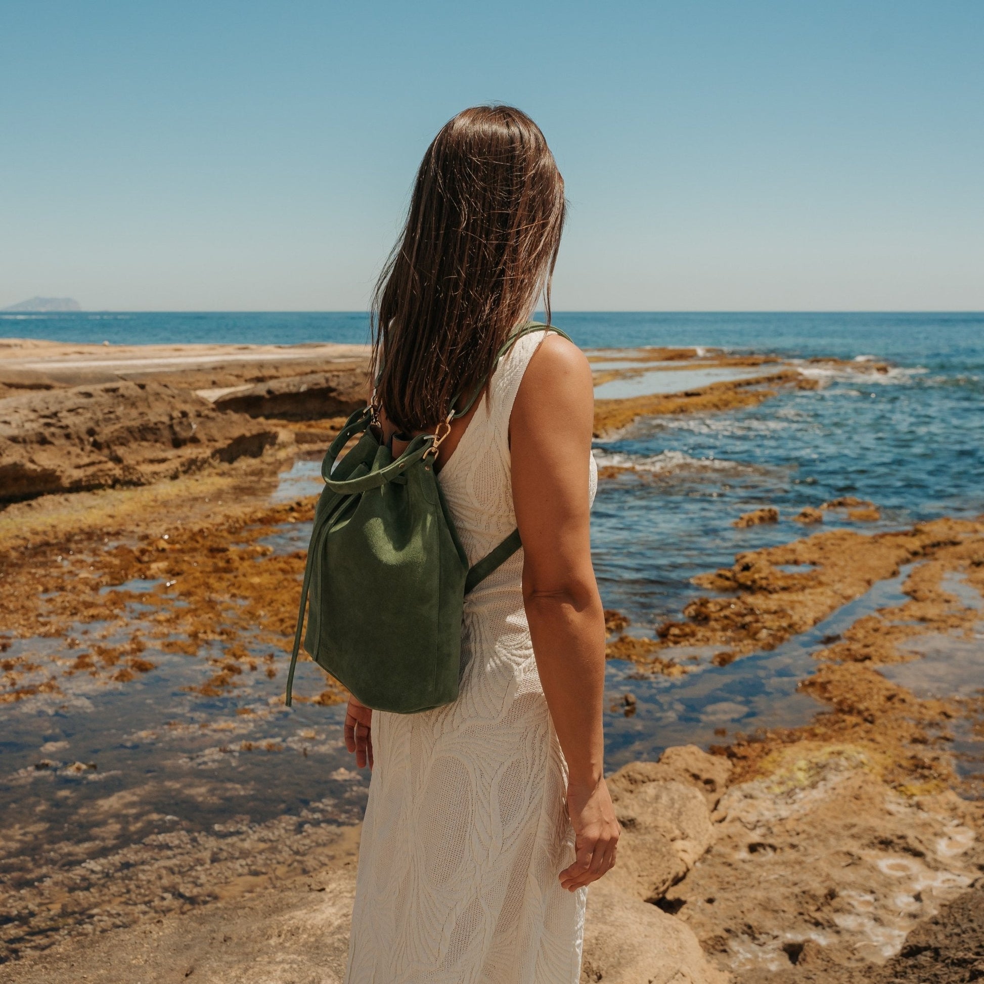 Convertible Saku Bucket Bag - Capretto Menta - ann kurz