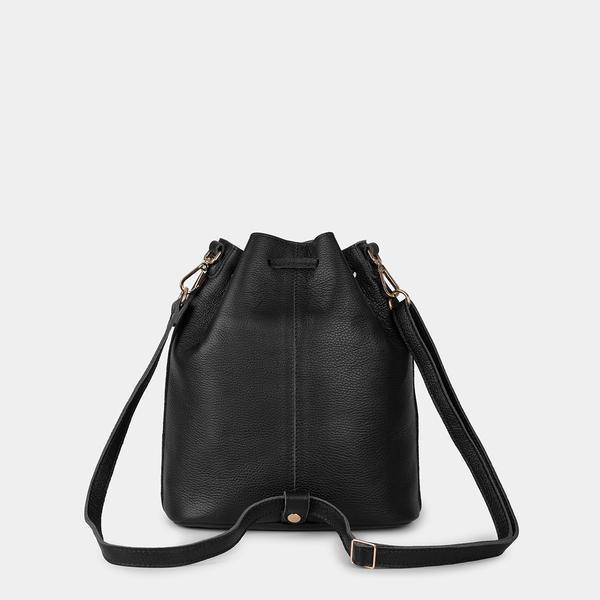 Convertible Saku Bucket Bag - Grained Black - ann kurz