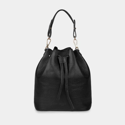 Convertible Saku Bucket Bag - Grained Black - ann kurz