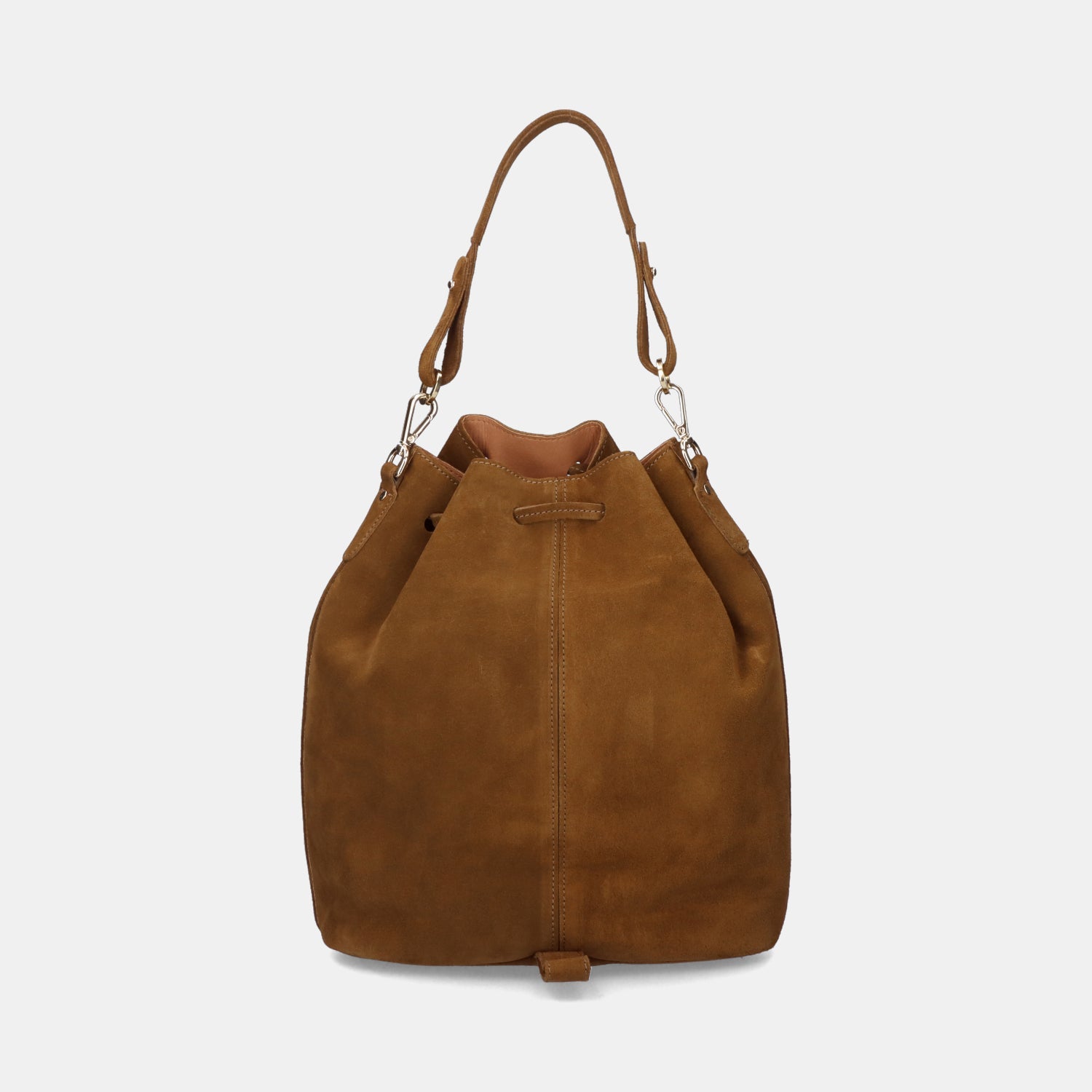 Convertible Saku Bucket Bag - Suede Brown - ann kurz