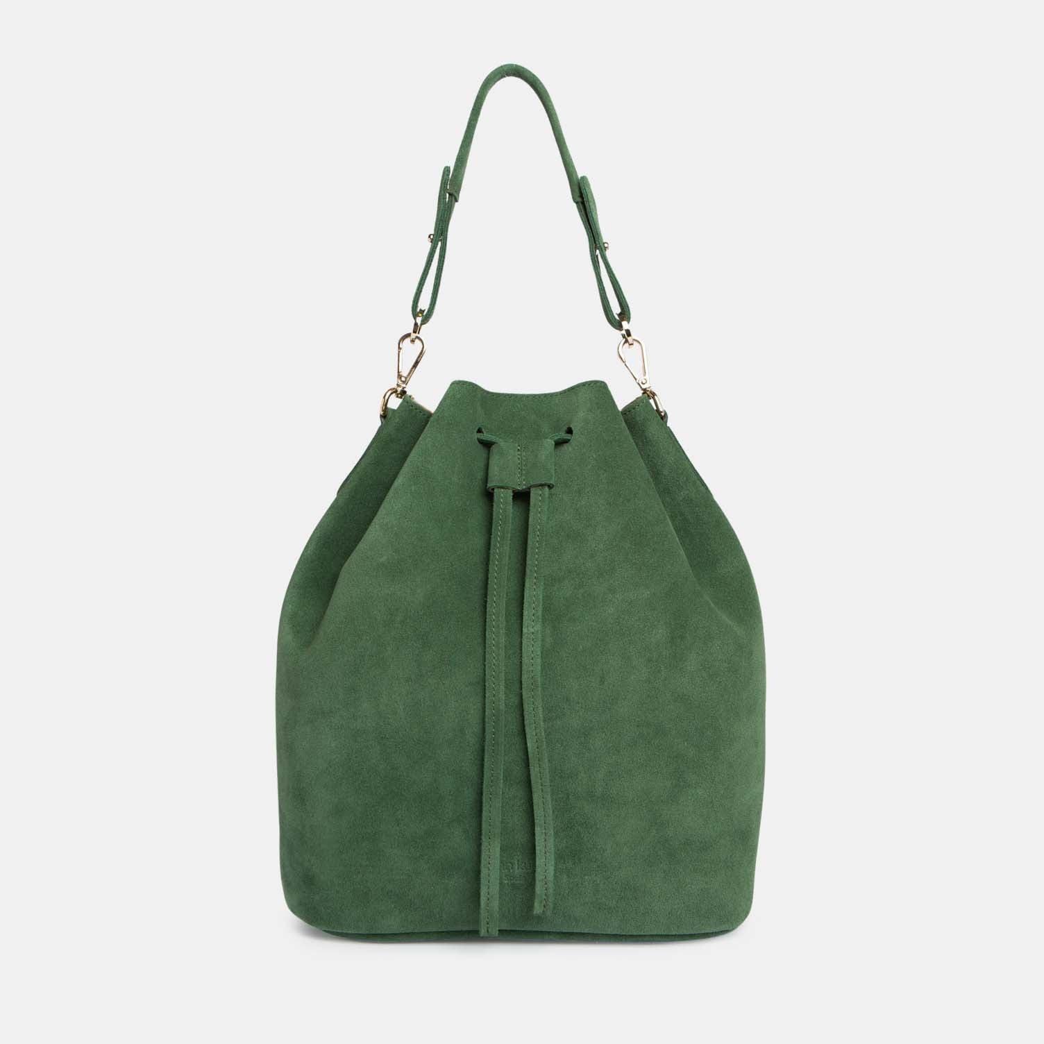 Convertible Saku Bucket Bag - Suede Muschio - ann kurz