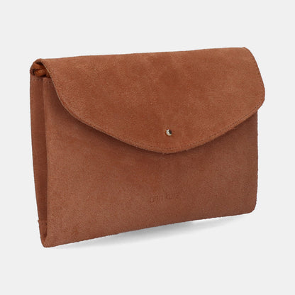 Cute Clutch - Suede Suede Dark Nude - ann kurz