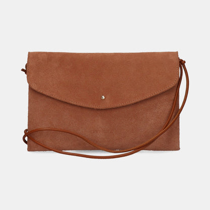 Cute Clutch - Suede Suede Dark Nude - ann kurz