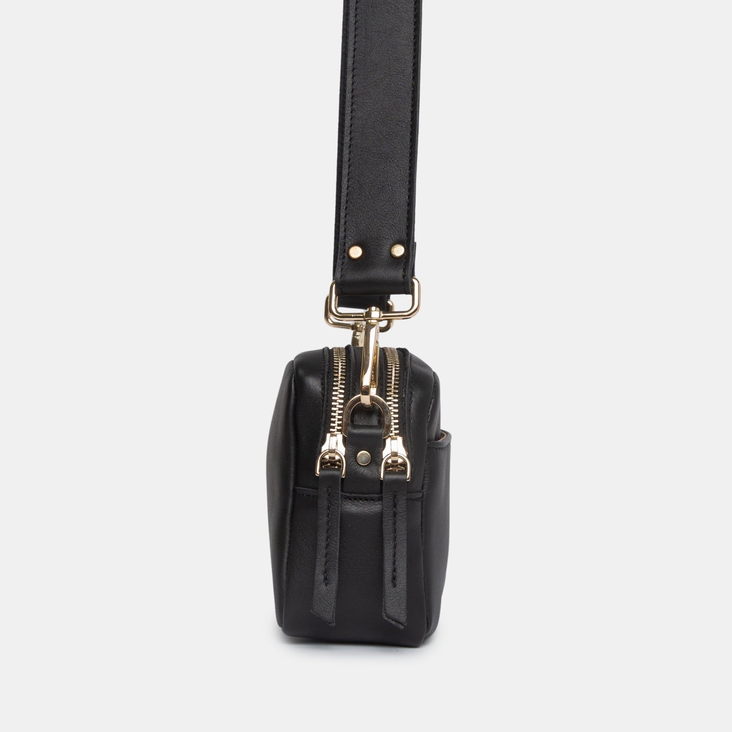 Double - zip Camera Bag - Nappa Black - ann kurz