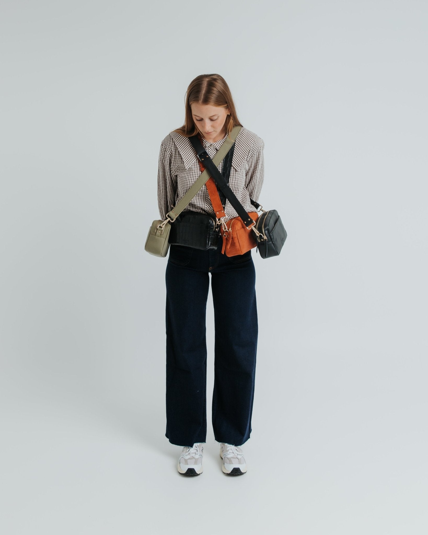 Double - zip Camera Bag - Nubuck Moss - ann kurz