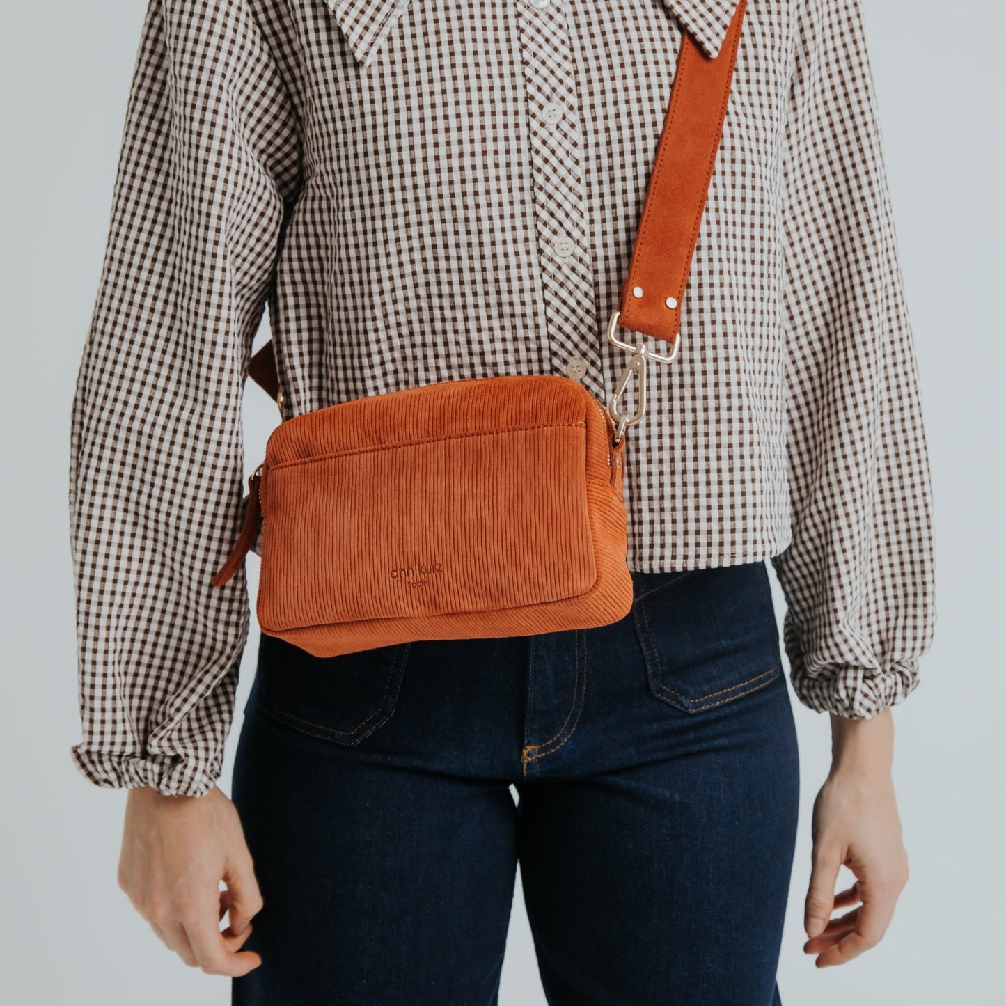 Double - zip Camera Bag - Ruffle Rust - ann kurz