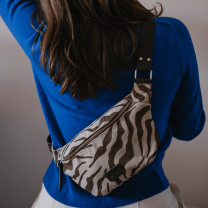 Fanny Pack - Cotton & Linen Zebra - ann kurz