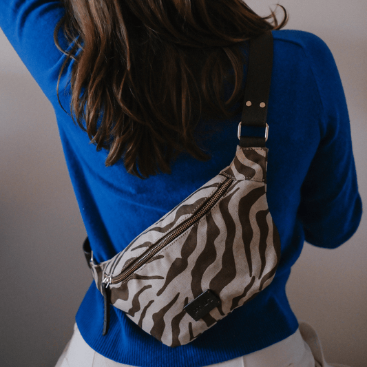 Fanny Pack - Cotton & Linen Zebra - ann kurz