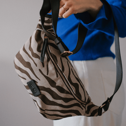 Fanny Pack - Cotton & Linen Zebra - ann kurz