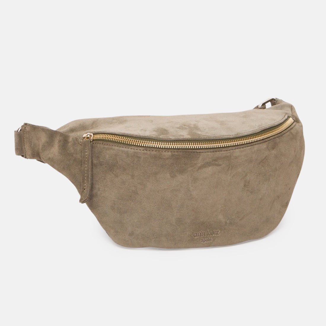 Fanny Pack Large - Suede Khaki - ann kurz