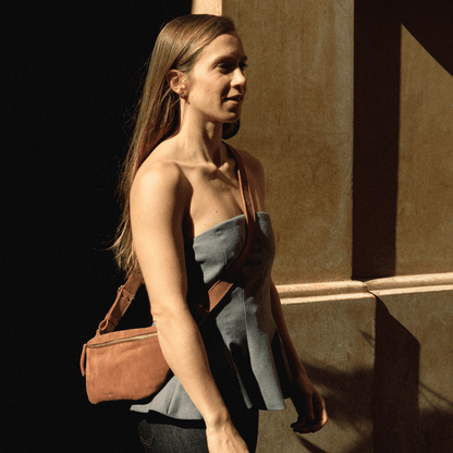 Fanny Pack - Suede Dark Nude - ann kurz