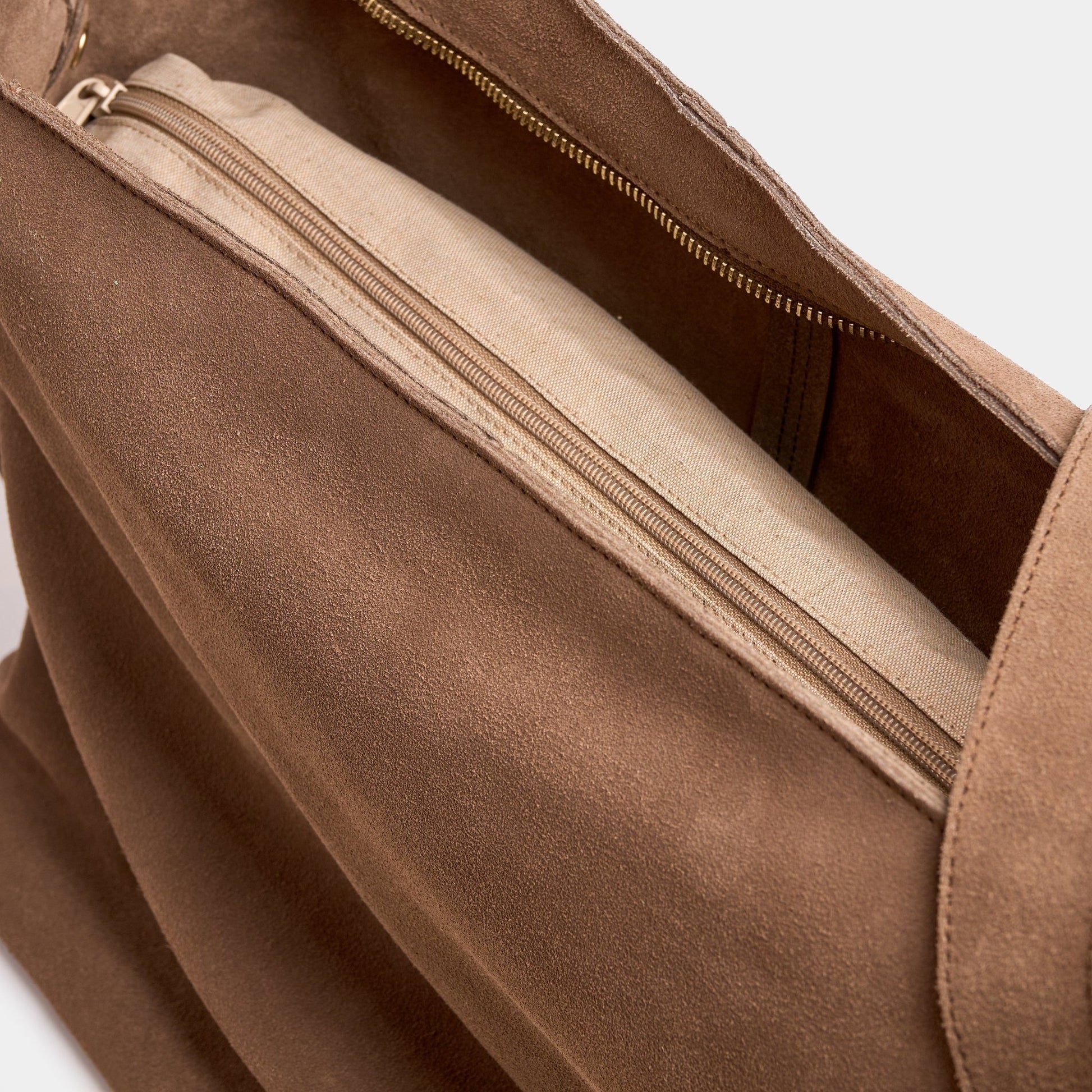Grande Essential Tote - Suede Fango - ann kurz