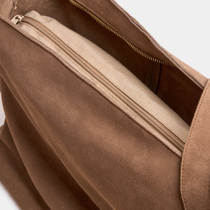 Grande Essential Tote - Suede Fango - ann kurz