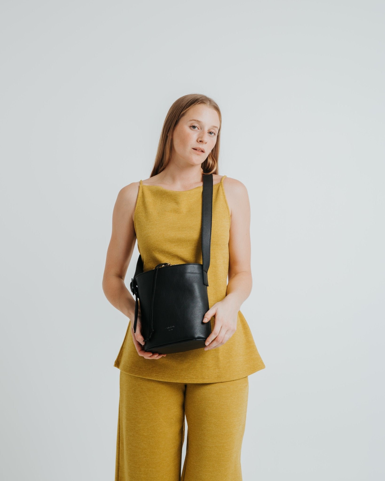 Medium Bucket Bag - Nappa Black - ann kurz