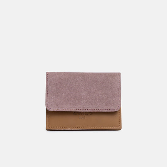 Mini Compact Purse - Suede Mix Antico - ann kurz