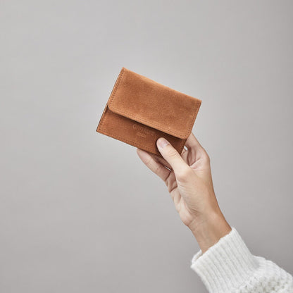 Mini Compact Purse - Suede Mix Antico - ann kurz