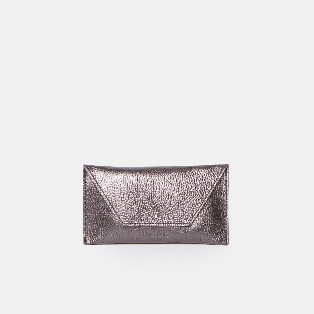 Mini Envelope Shape Pouch - Metallic Anthracite - ann kurz