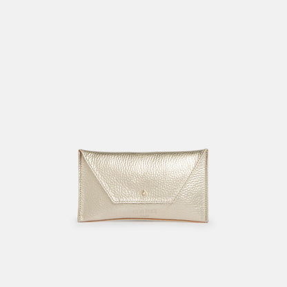 Mini Envelope Shape Pouch - Metallic Champagne - ann kurz