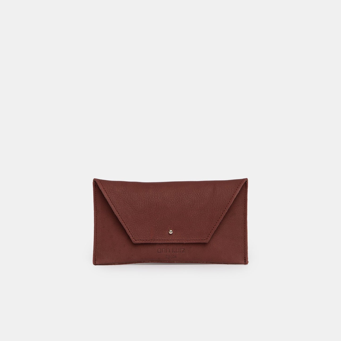 Mini Envelope Shape Pouch - Nubuk Burgundy - ann kurz