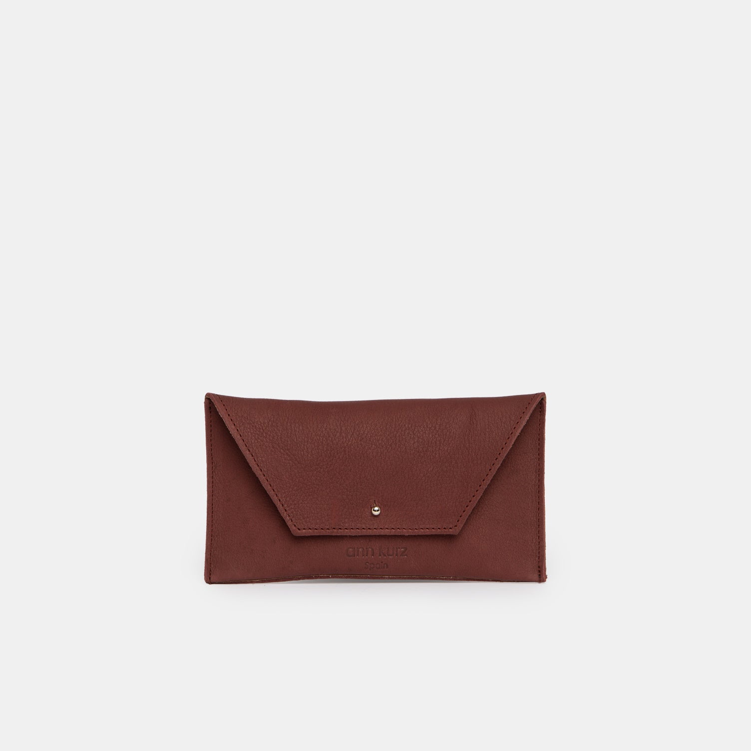 Mini Envelope Shape Pouch - Nubuk Burgundy - ann kurz