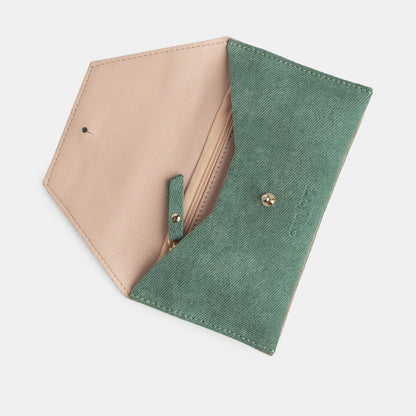 Mini Envelope Shape Pouch - Nubuk Moss - ann kurz