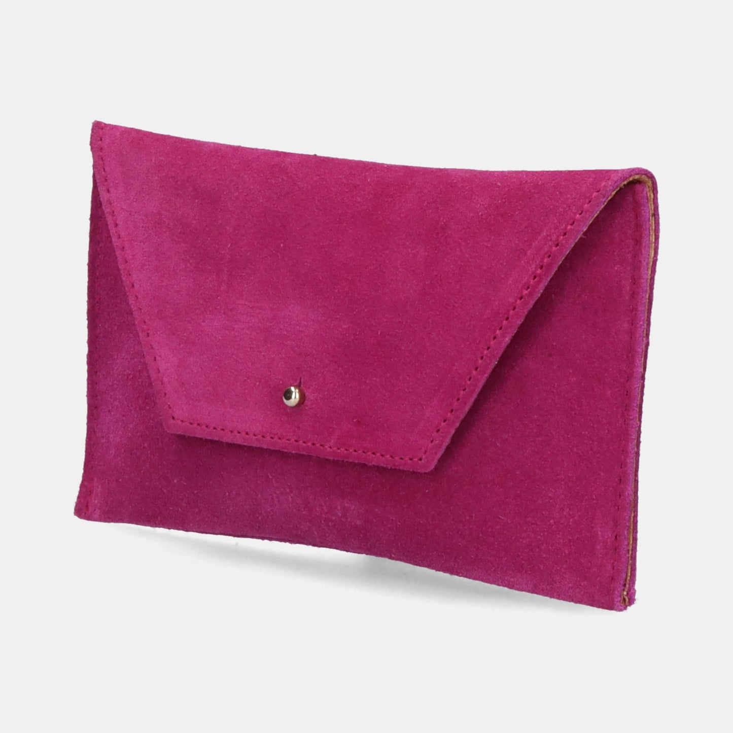 Mini Envelope Shape Wallet - Suede Fuchsia - ann kurz