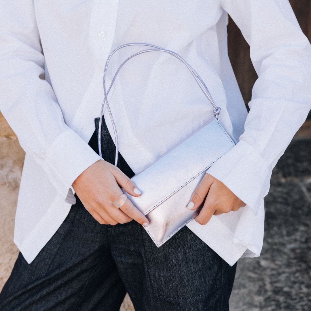 Mini Thin Clutch - Metallic Specchio Fluorita - ann kurz