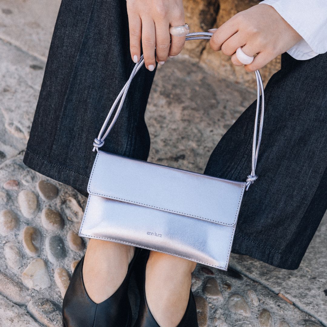 Mini Thin Clutch - Metallic Specchio Fluorita - ann kurz