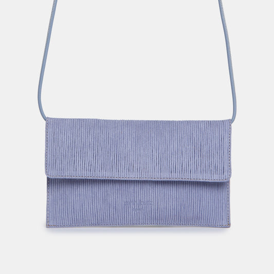 Mini Thin Clutch - Ruffle Lanvender Blue - ann kurz