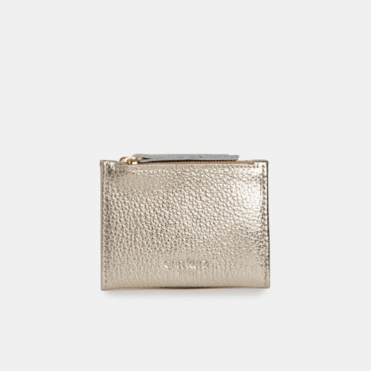 Mini Thin Wallet - Metallic Champagne - ann kurz