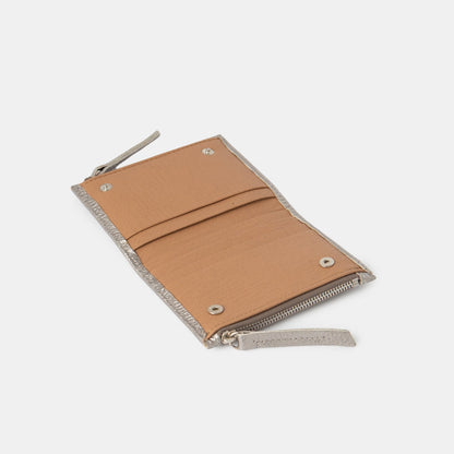 Mini Thin Wallet - Metallic Piombo - ann kurz