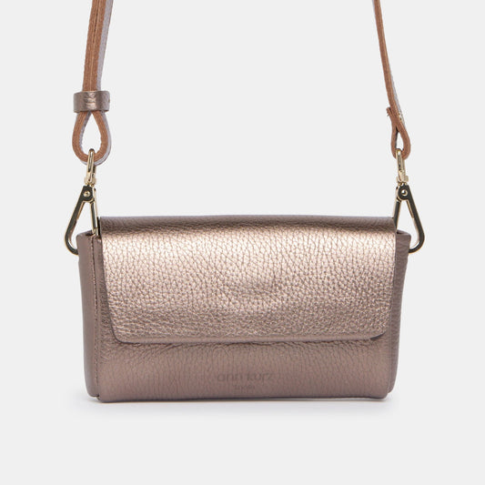 Pack Mini Shape Shoulder Bag | New -Metallic Rame- ann kurz