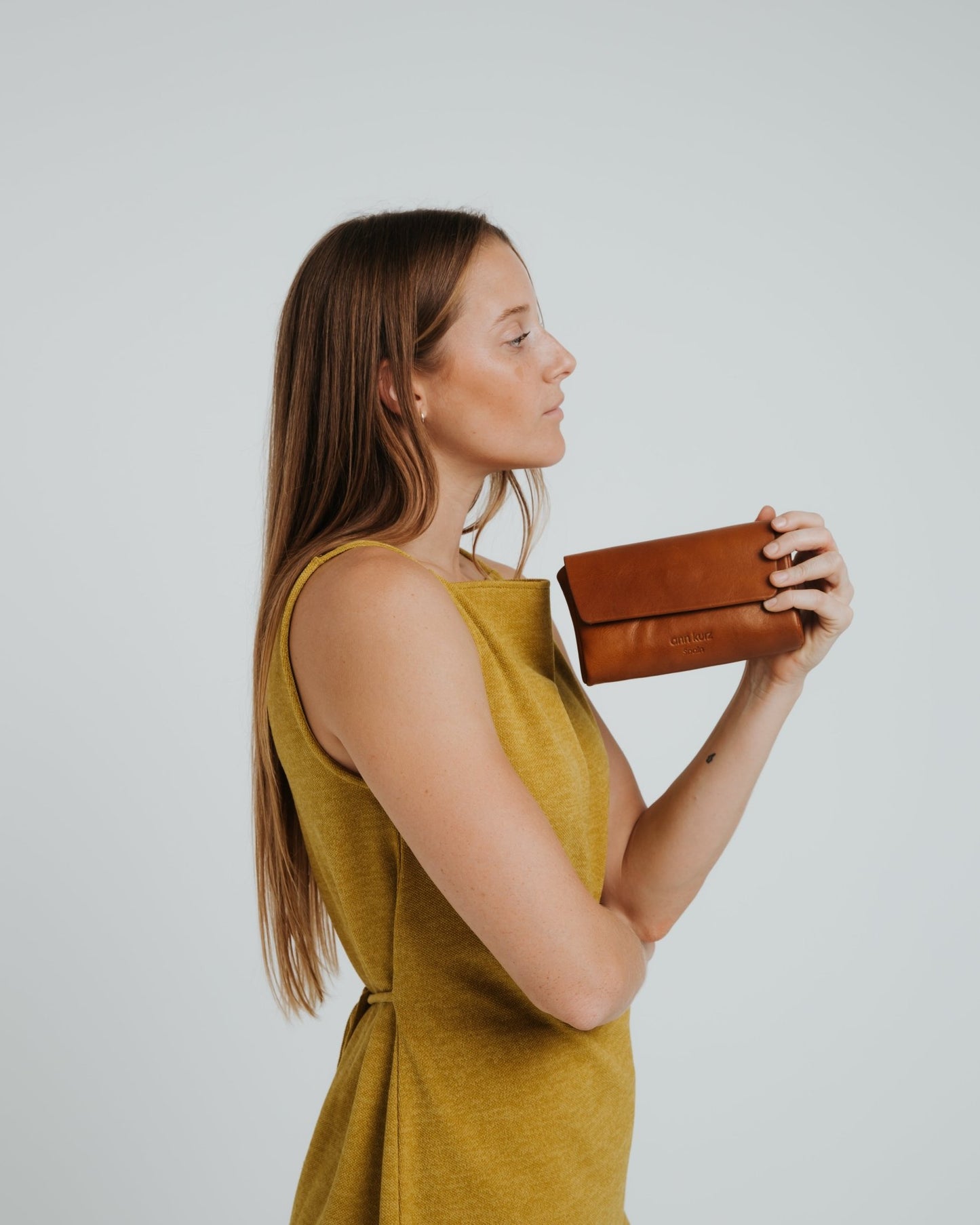 Pack Mini Shape Shoulder Bag - Vegetable Tanned Brown - ann kurz