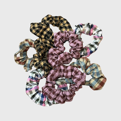 Scrunchie „Let's date for a pick nick“ - Multi Green/Pink - ann kurz