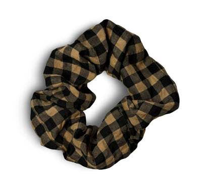 Scrunchie „Let's date for a pick nick“ - Black/Peach - ann kurz