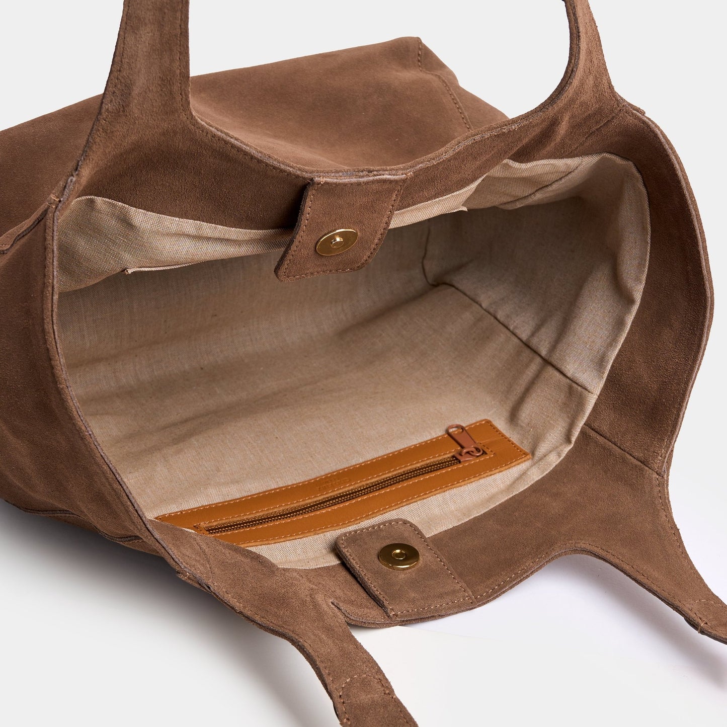 Shoulder Shopper - Suede Fango - ann kurz