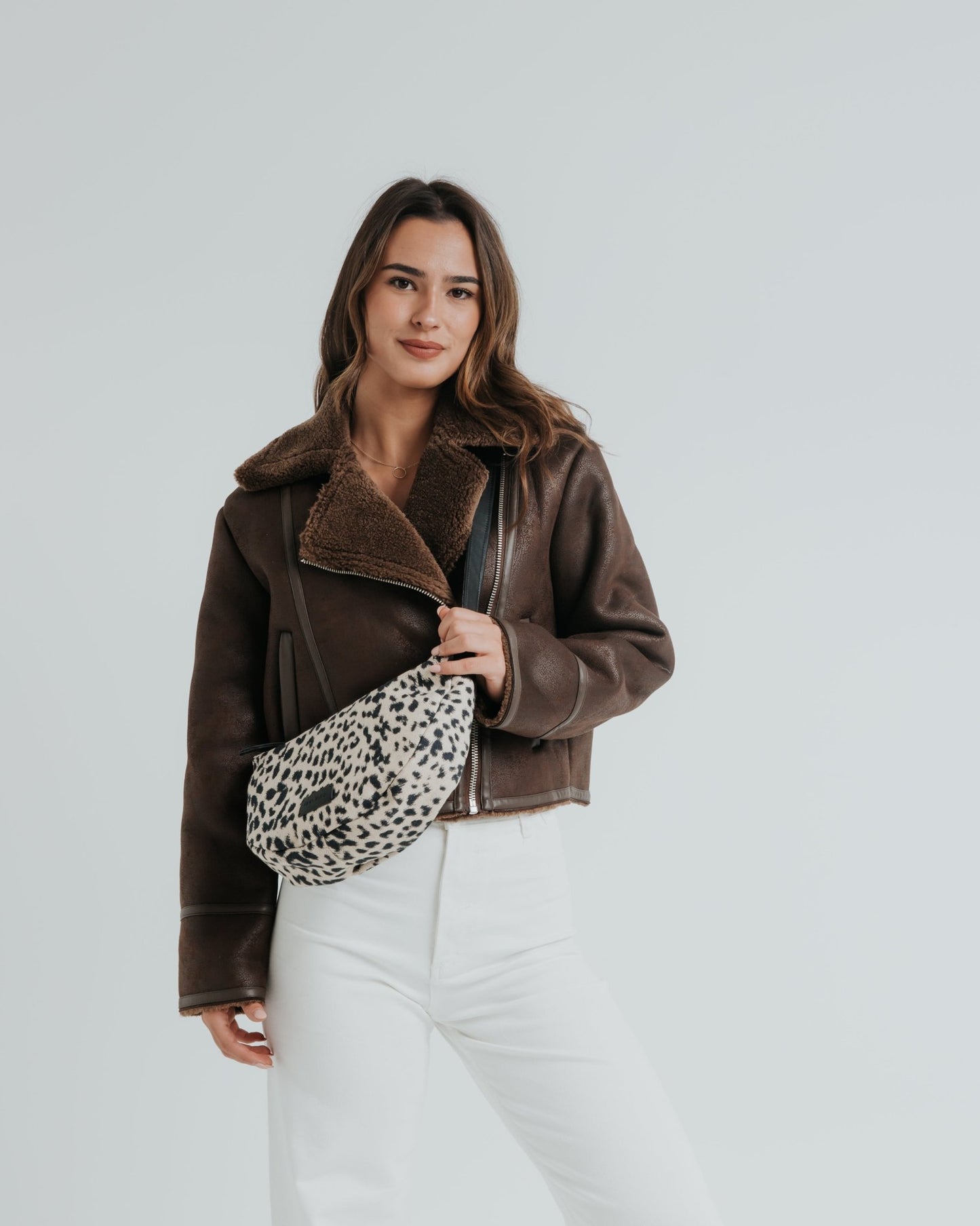 Soft Half Moon Shoulder Bag - Leo - ann kurz