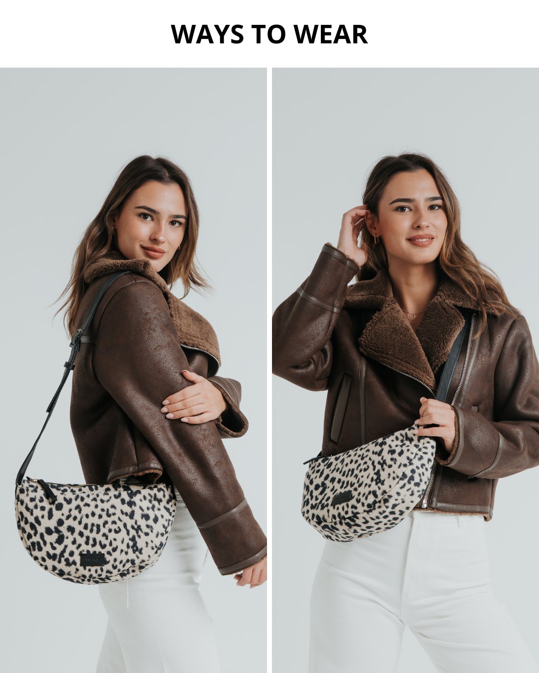 Soft Half Moon Shoulder Bag - Leo - ann kurz