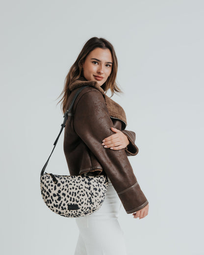 Soft Half Moon Shoulder Bag - Leo - ann kurz