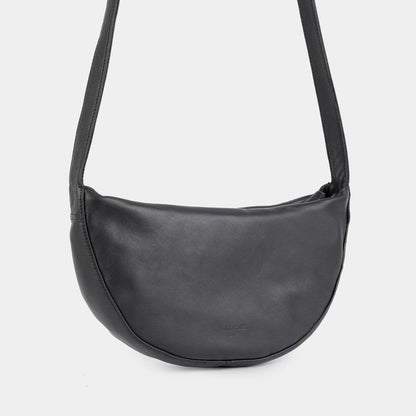 Soft Half Moon Shoulder Bag - Savana Black - ann kurz