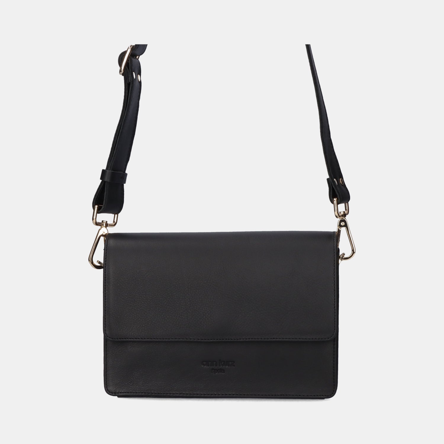 The Perfect Square Crossbody Bag - Nappa Black - ann kurz