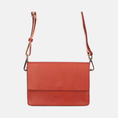 The Perfect Square Crossbody Bag - Vegetable Tanned Smoky Amber - ann kurz