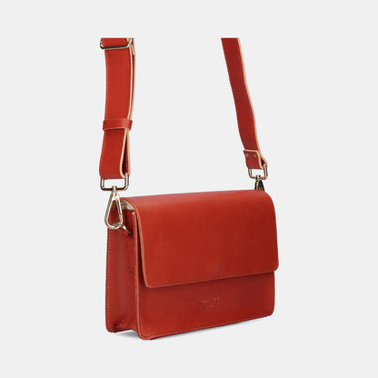 The Perfect Square Crossbody Bag - Vegetable Tanned Smoky Amber - ann kurz