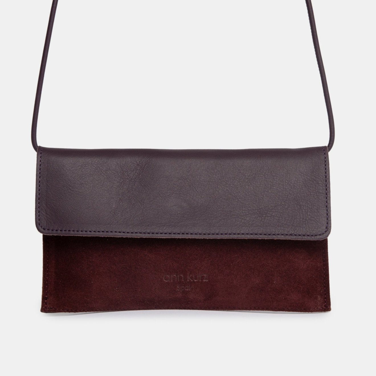 Thin Clutch - Nappa Mix Maroon - ann kurz