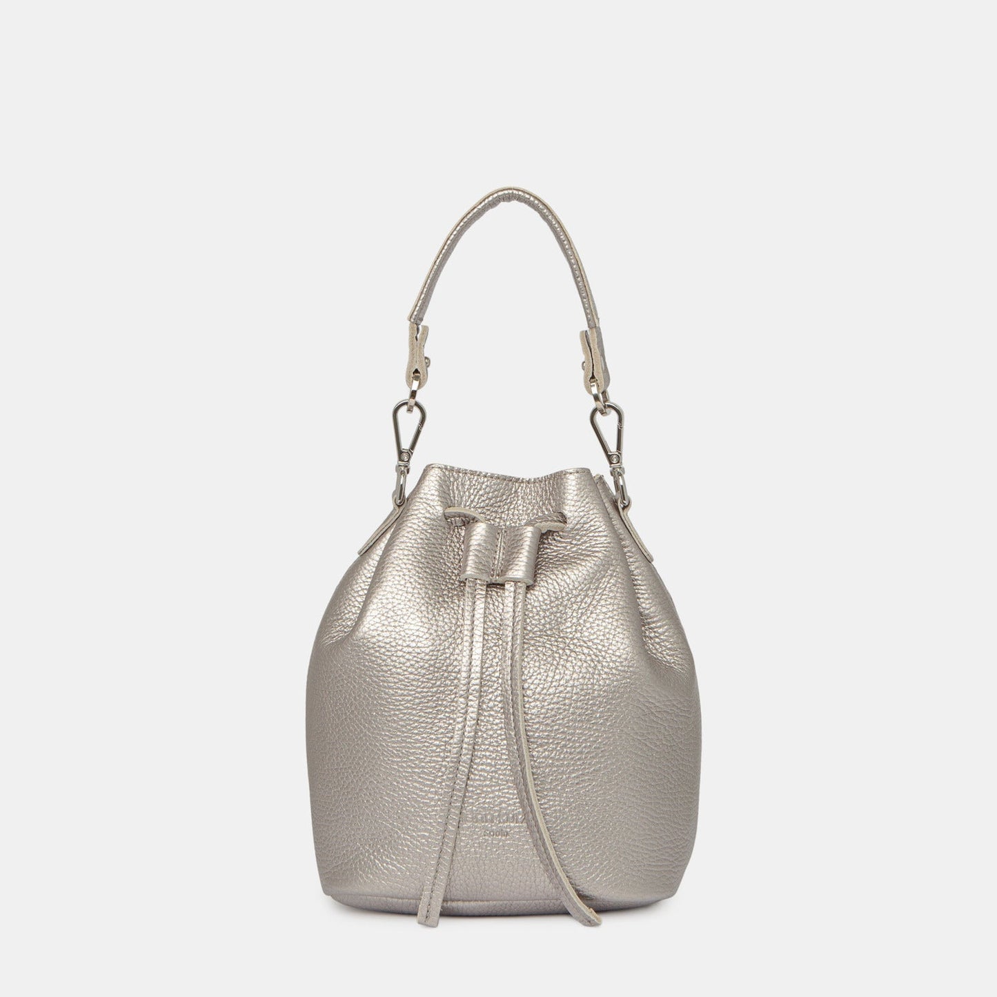 ann kurz Classic Mini Saku Shape Bag | New -Metallic Piombo- ann kurz