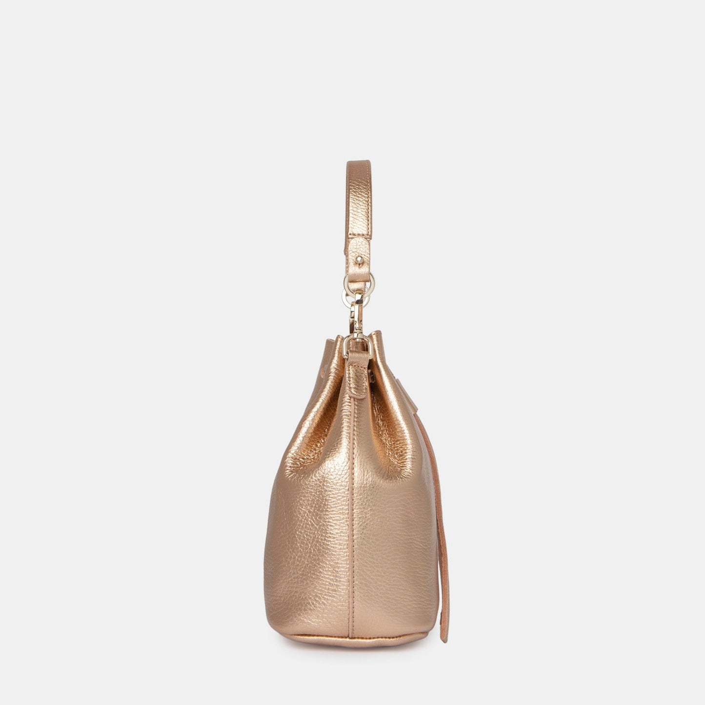 ann kurz Classic Mini Saku Shape Bag | New -Metallic Rosé- ann kurz