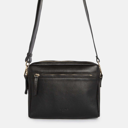 ann kurz Cubo Shape Crossbody Bag | New -Nappa Black- ann kurz