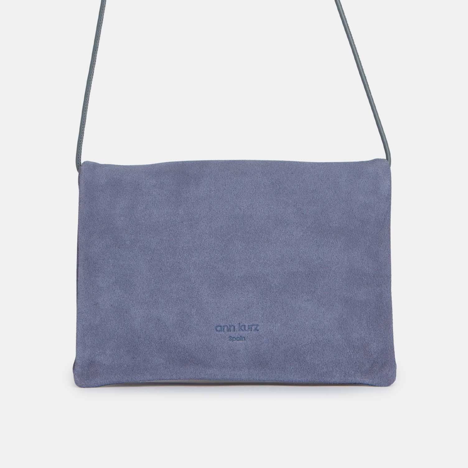 ann kurz Little Double-Compartment Bag | New -Suede Lavender Blue- ann kurz
